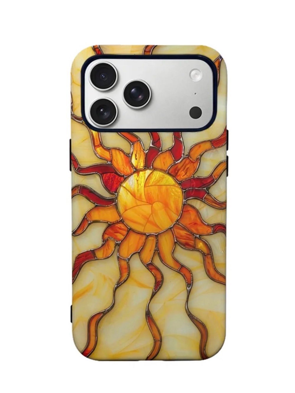 Stained Glass Sun Art Phone Case for iPhone 17 Pro Max